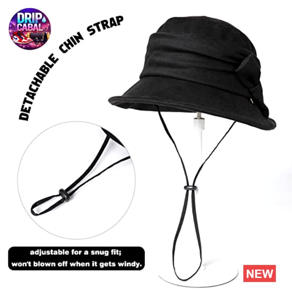 Packable Floppy Bucket Hat Polyester Blend Adjust… - image 4